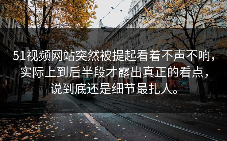 51视频网站突然被提起看着不声不响，实际上到后半段才露出真正的看点，说到底还是细节最扎人。